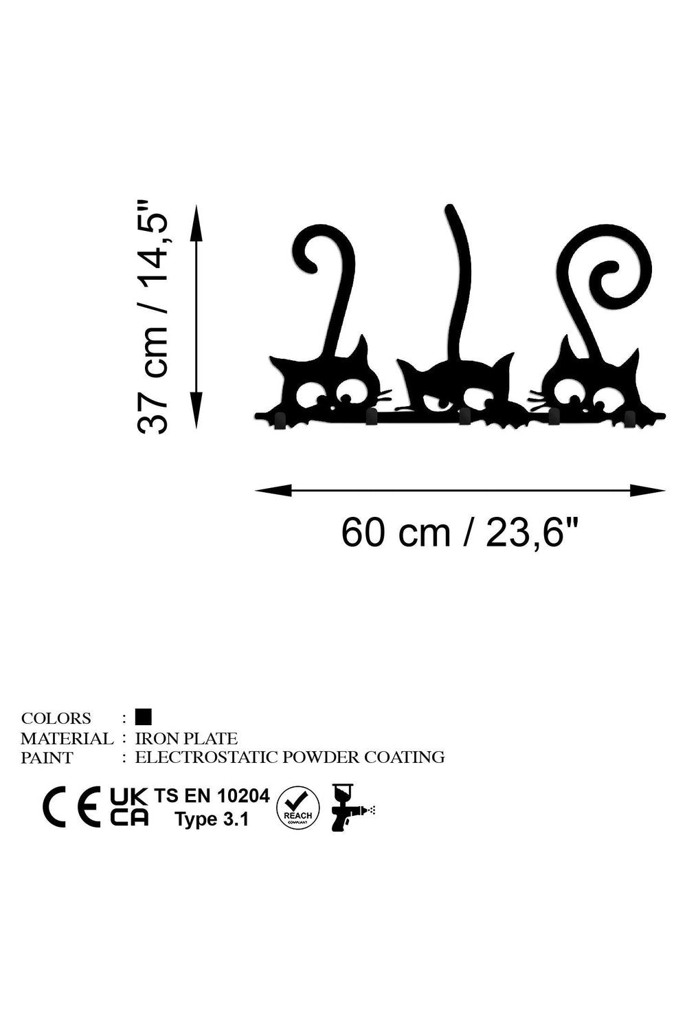 Wh-111 Dekoratif Metal Askılık - 6
