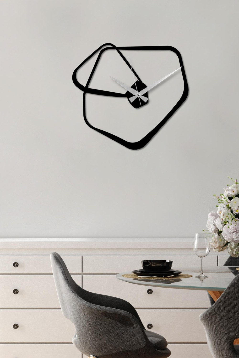 Watch-075 Dekoratif Metal Duvar Saati - 0