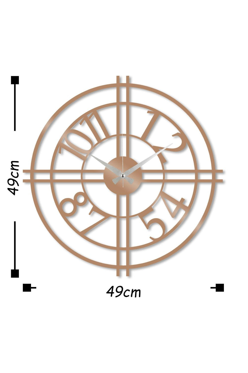 Watch-033-B Dekoratif Metal Duvar Saati - 2