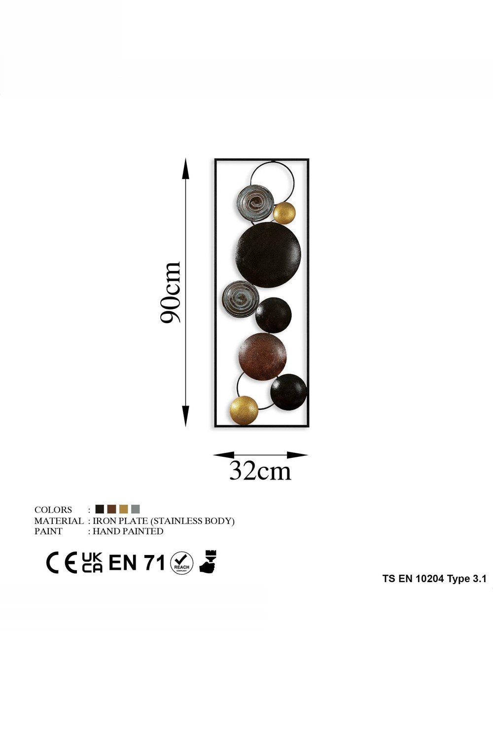 Bys-122 Dekoratif Metal Duvar Tablosu - 6