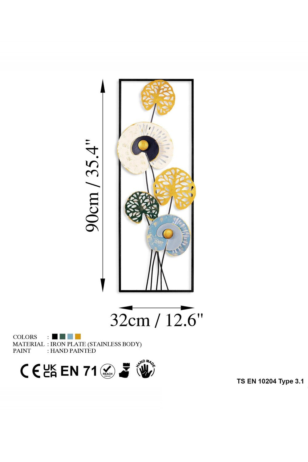 Bys-079-D Dekoratif Metal Duvar Tablosu - 6