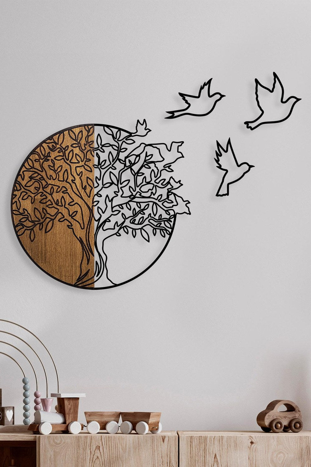 Ma-392 Ahşap Metal Duvar Tablosu - 0