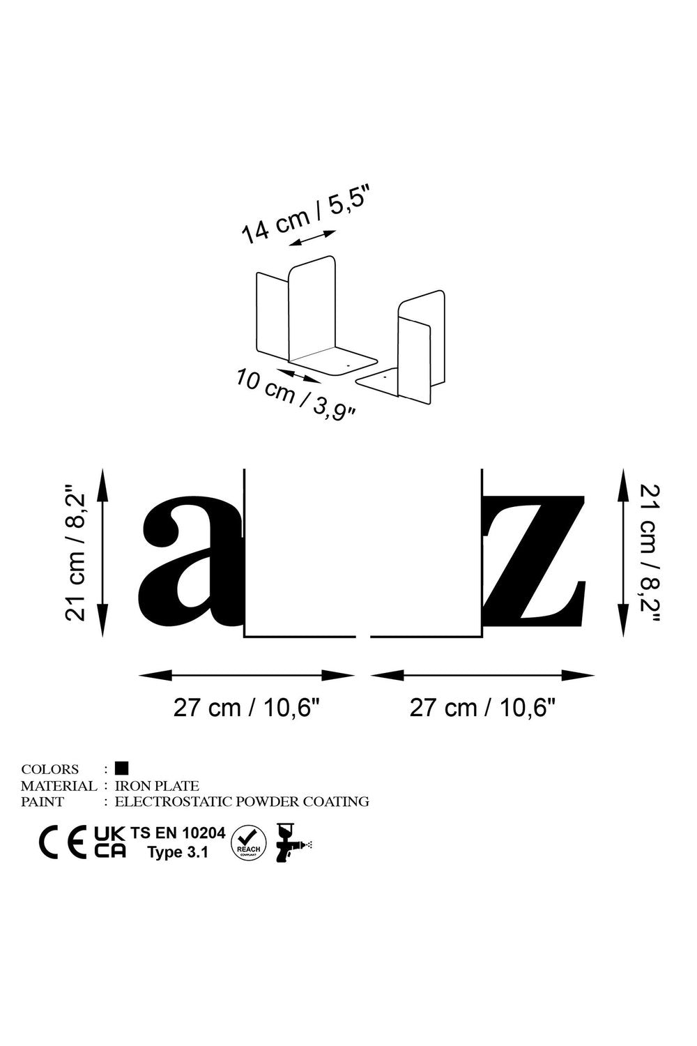 Kt-028 Dekoratif Metal Kitap Tutucu - 4
