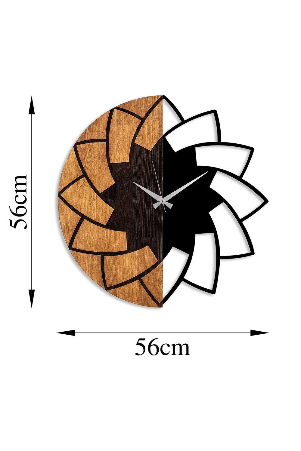 Mas-080 Dekoratif Ahşap Metal Duvar Saati - 6