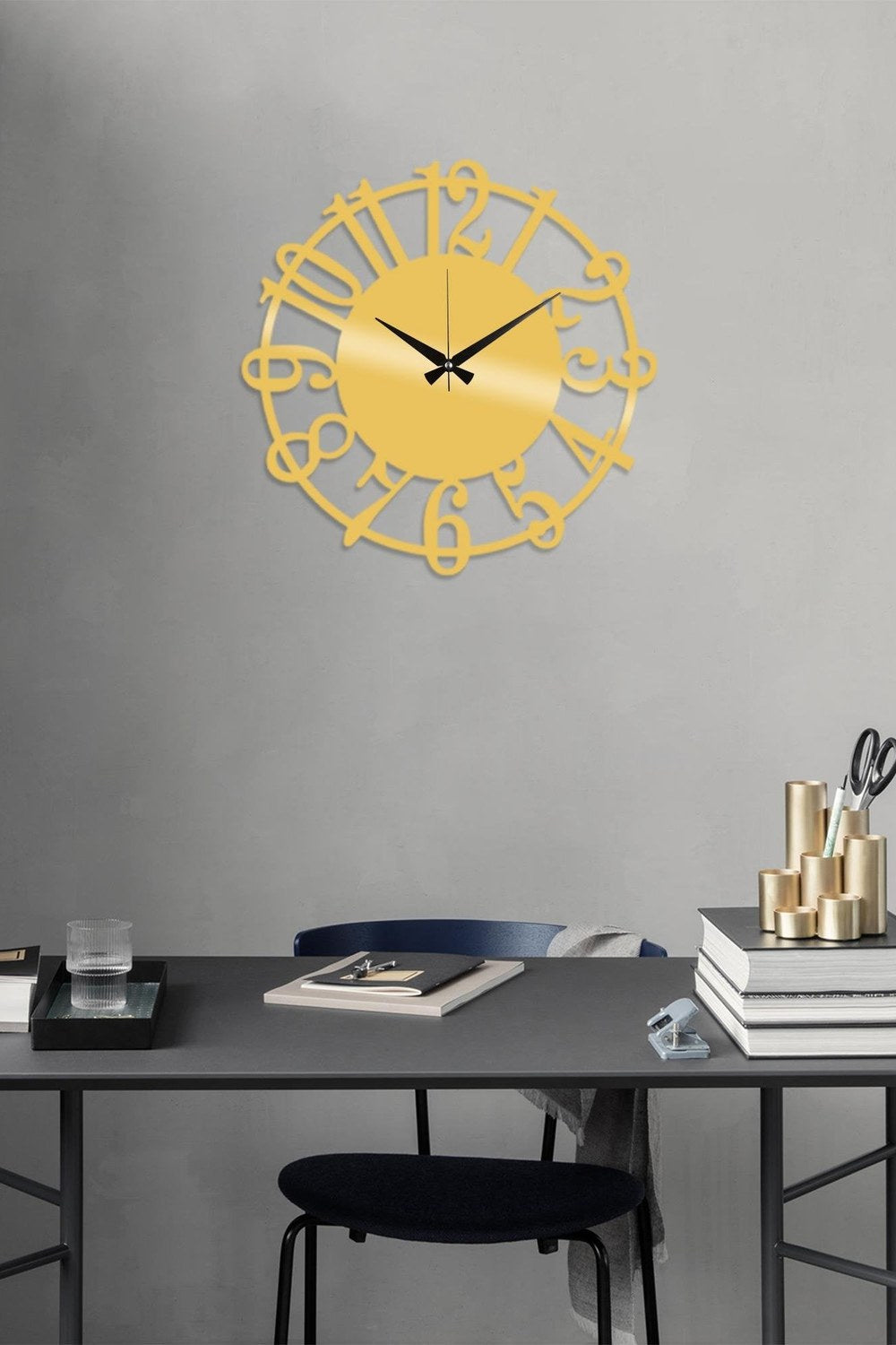 Watch-015-A Dekoratif Metal Duvar Saati - 0