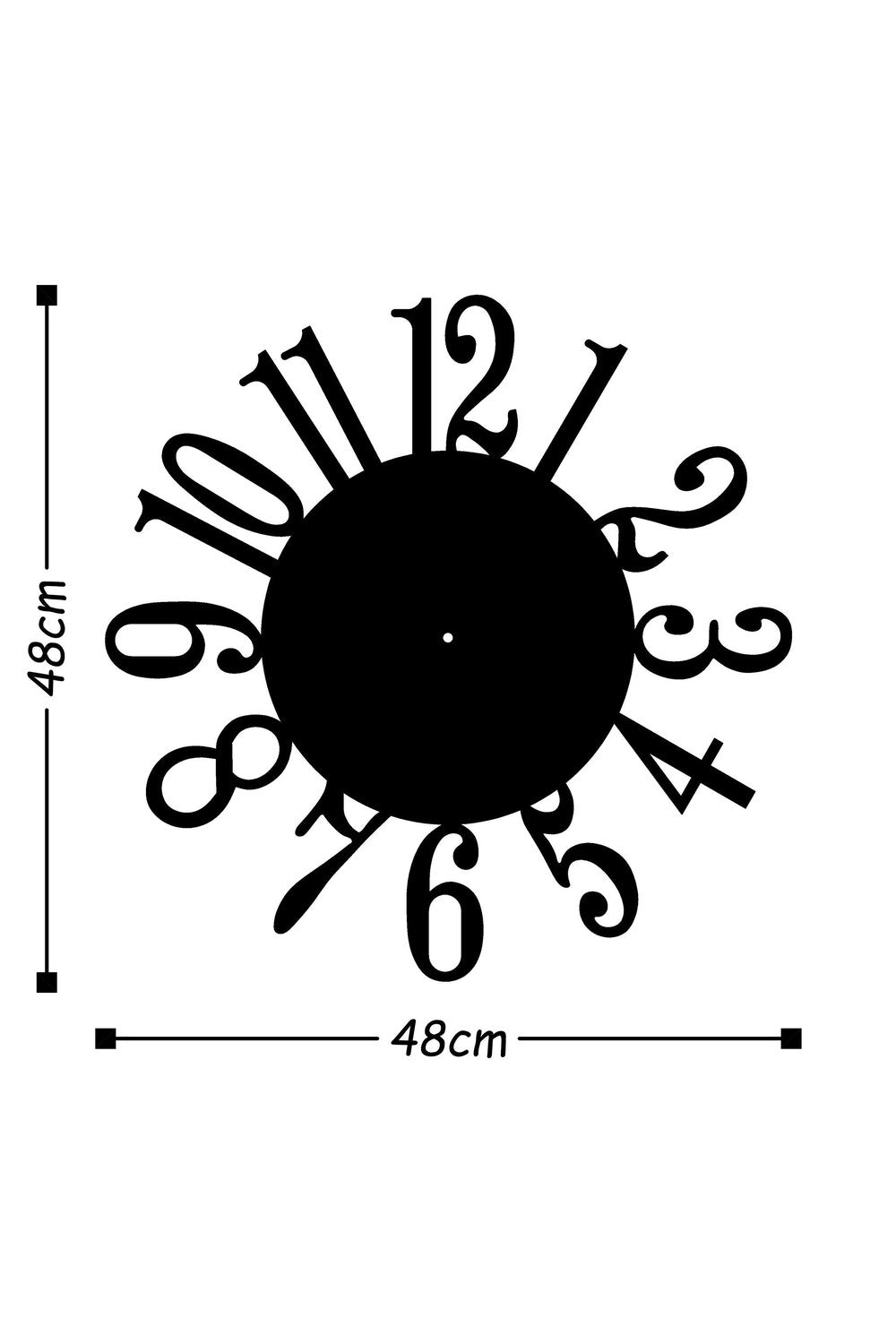 Watch-014-A Dekoratif Metal Duvar Saati - 2