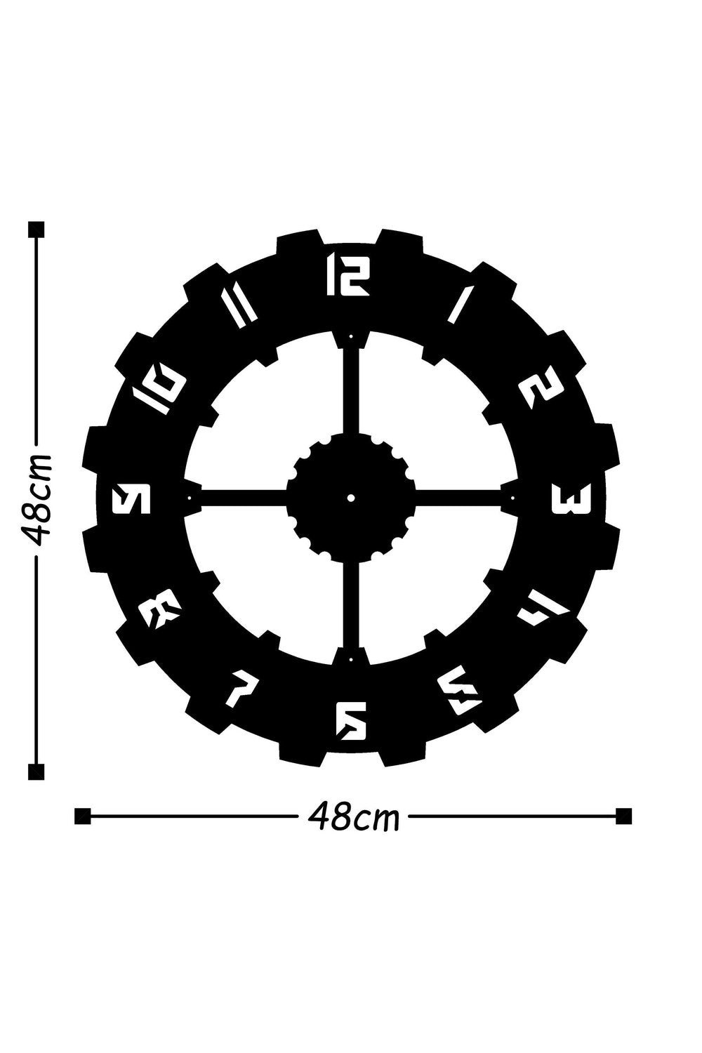 Watch-004 Dekoratif Metal Duvar Saati - 2