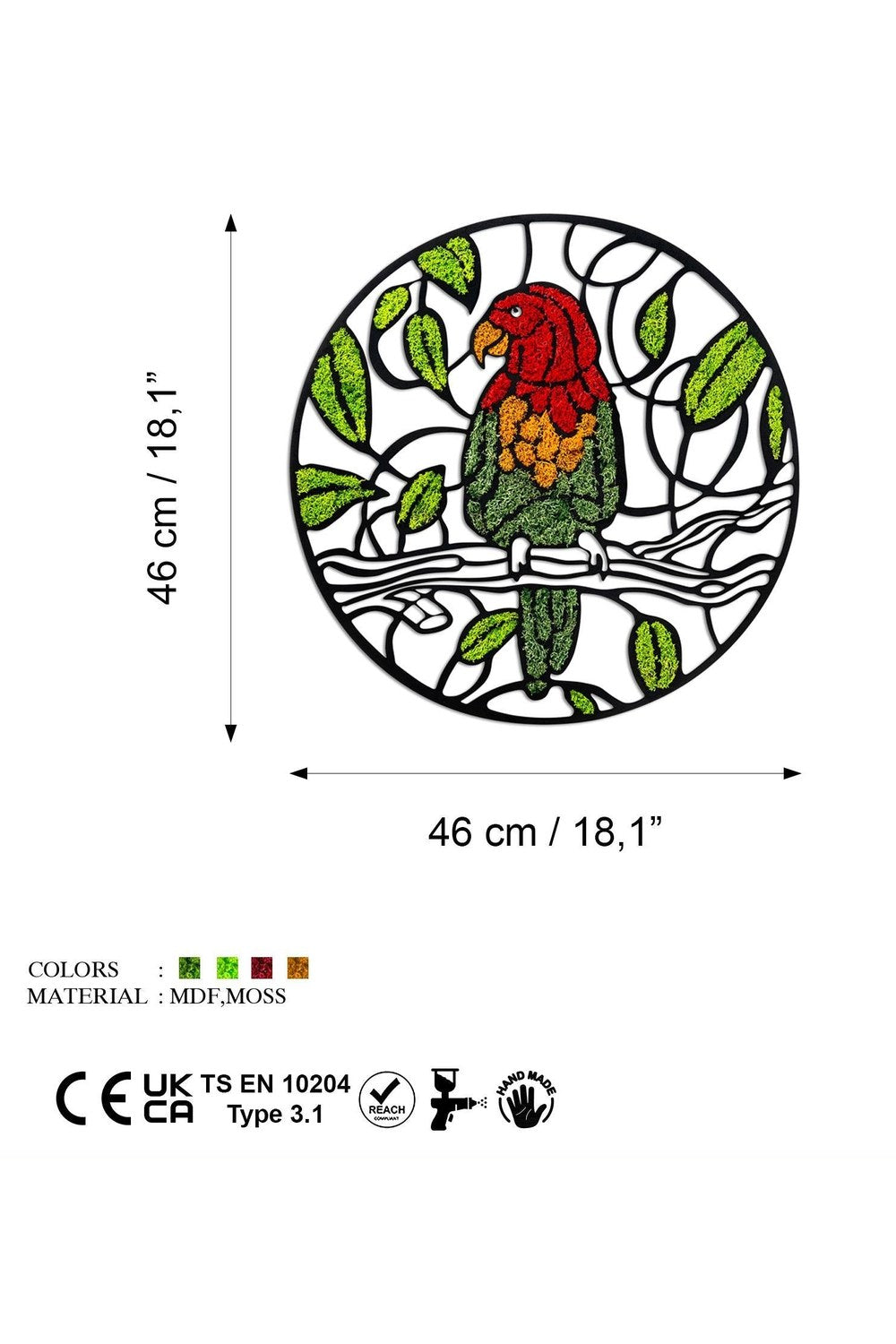 Yns-027 Dekoratif Yosun Duvar Tablosu - 5