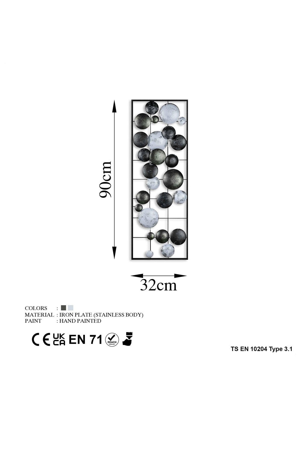 Bys-120-A Dekoratif Metal Duvar Tablosu - 6