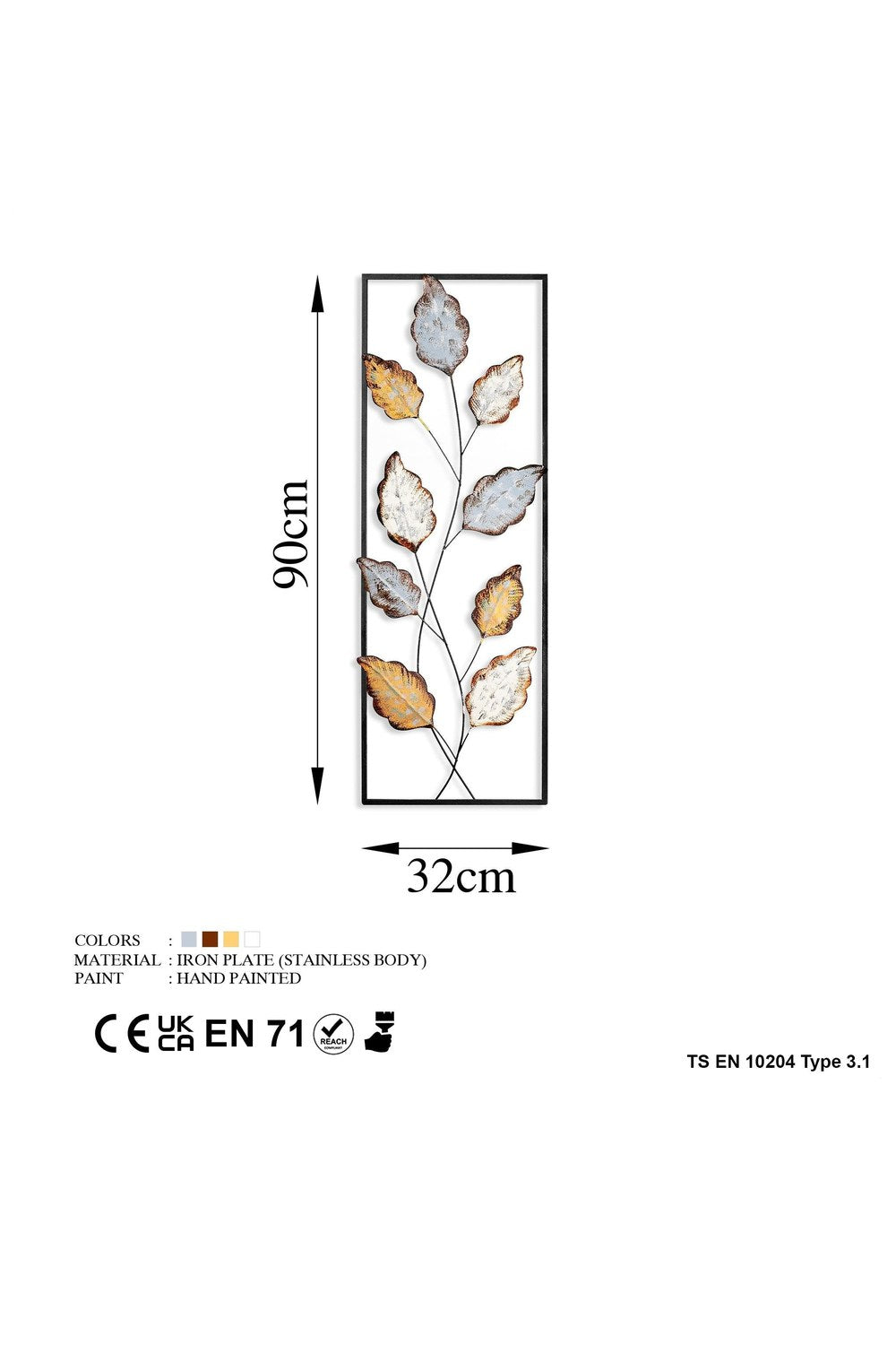 Bys-096-B Dekoratif Metal Duvar Tablosu - 6