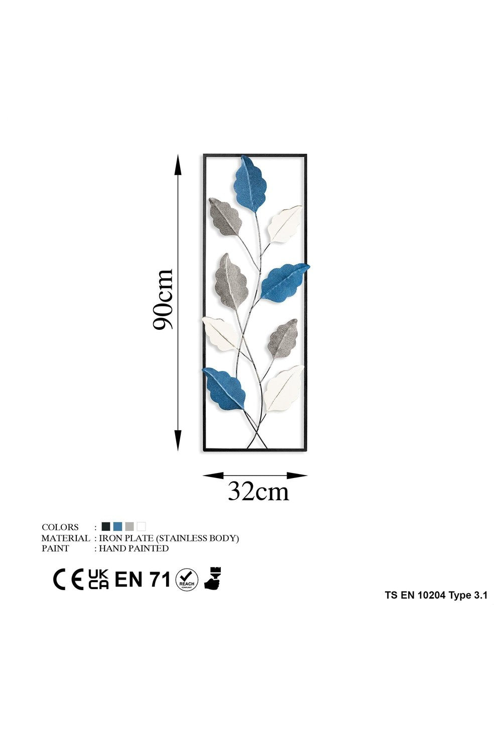 Bys-096-A Dekoratif Metal Duvar Tablosu - 6