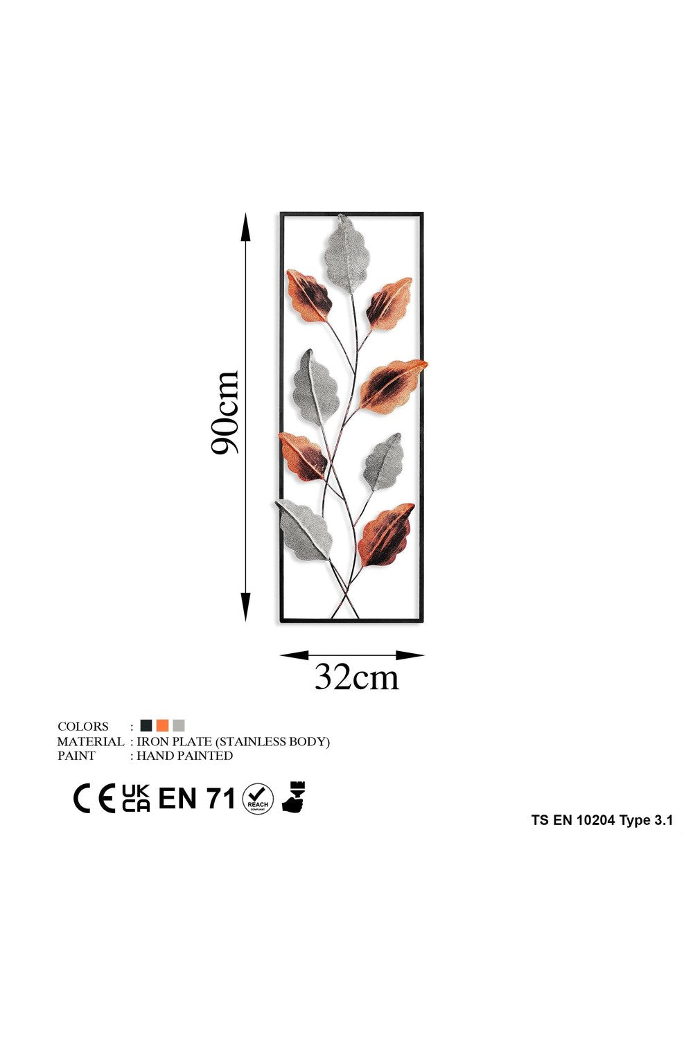 Bys-096 Dekoratif Metal Duvar Tablosu - 6