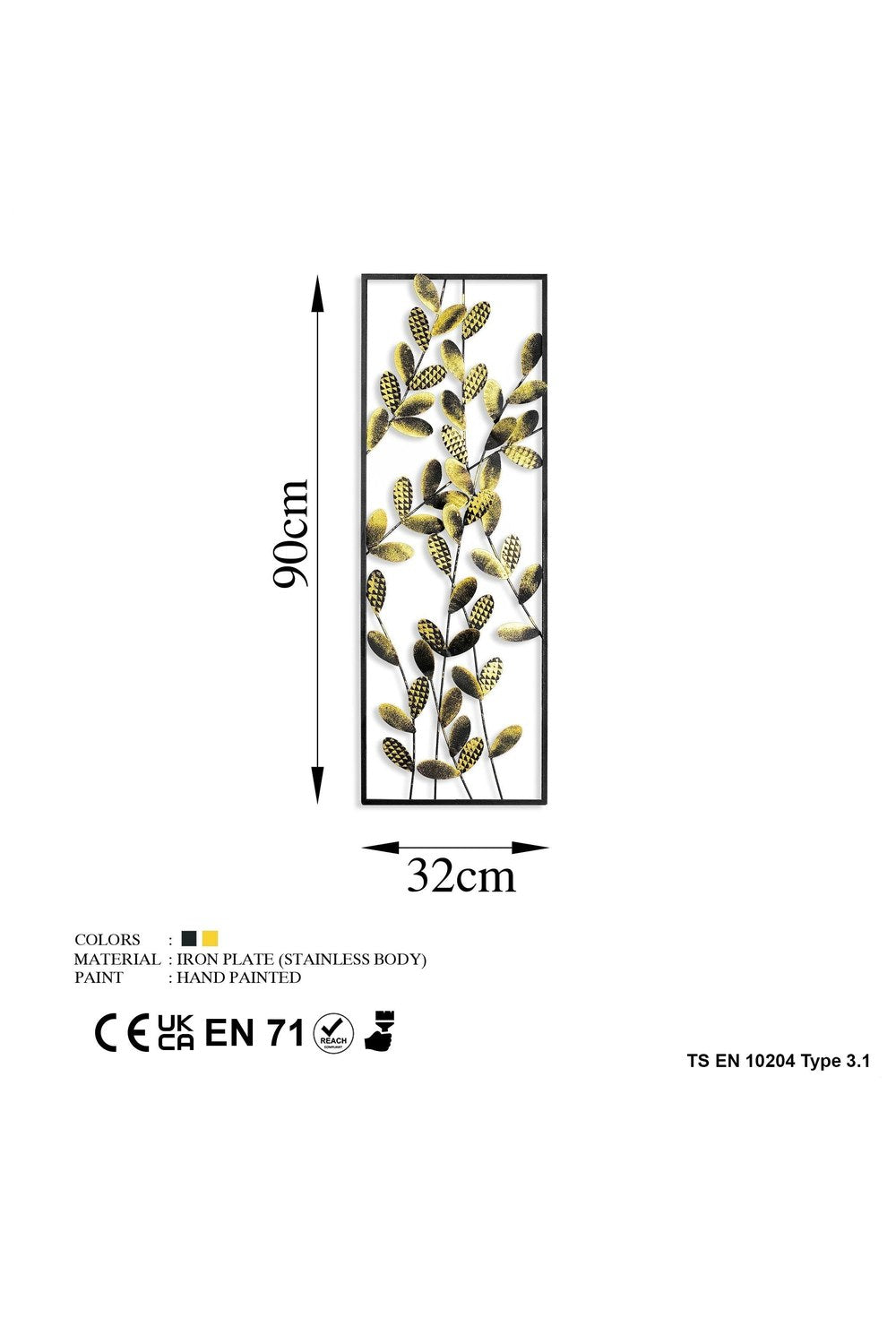 Bys-095-A Dekoratif Metal Duvar Tablosu - 6