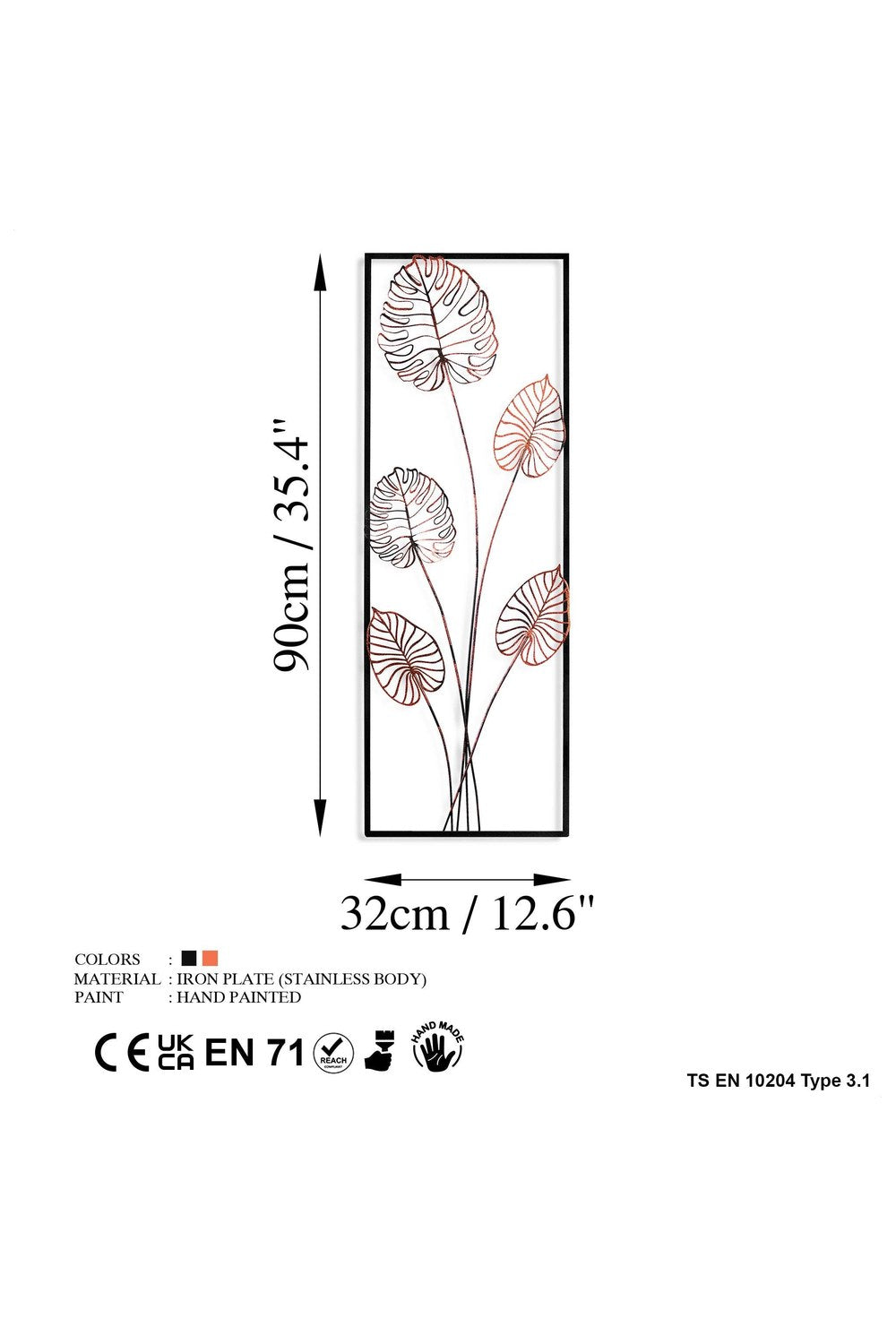 Bys-080-A Dekoratif Metal Duvar Tablosu - 6