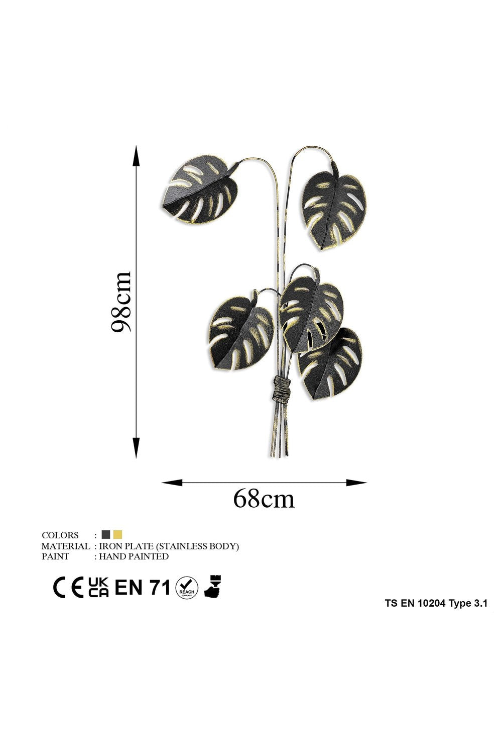 Bys-049-A Dekoratif Metal Duvar Tablosu - 6