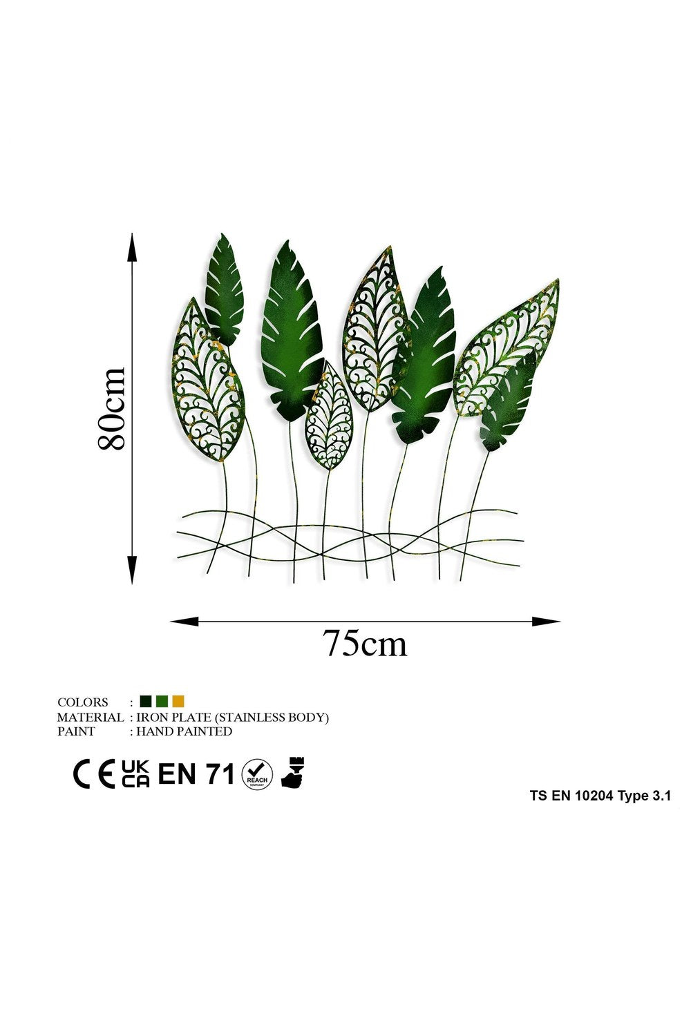 Bys-038-A Dekoratif Metal Duvar Tablosu - 6