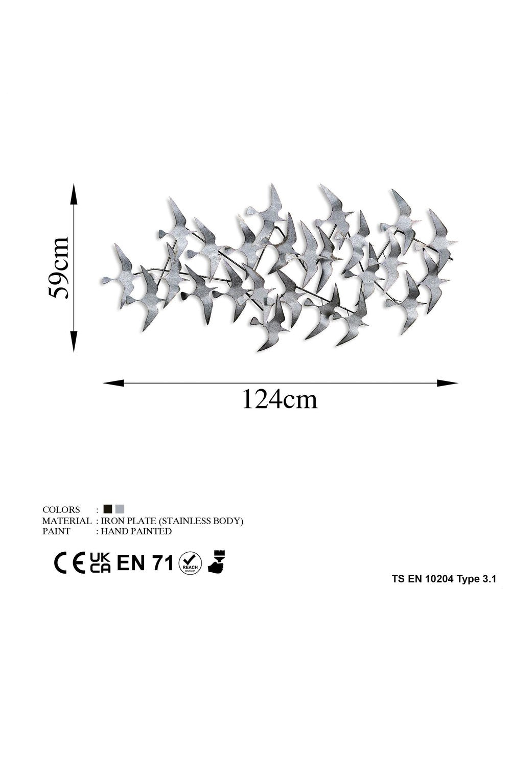 Bys-036-B Dekoratif Metal Duvar Tablosu - 6