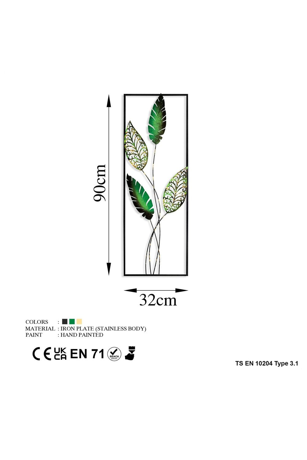 Bys-032-A Dekoratif Metal Duvar Tablosu - 6