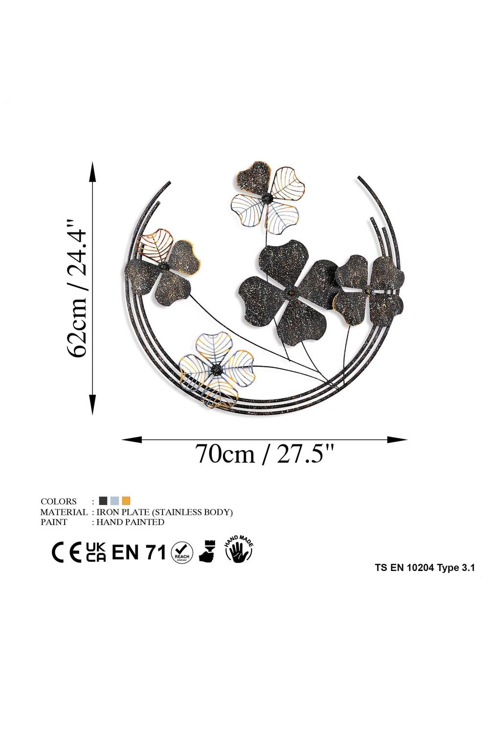 Bys-010-B Dekoratif Metal Duvar Tablosu - 6
