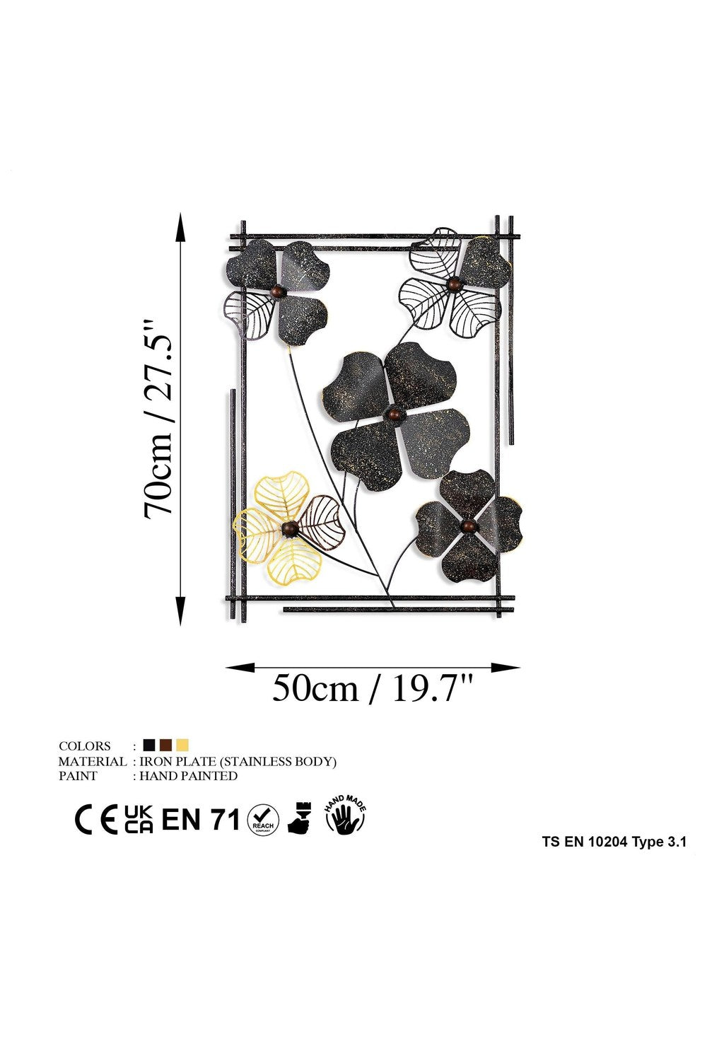 Bys-001-A Dekoratif Metal Duvar Tablosu - 6