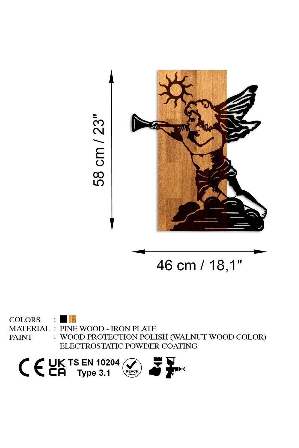 Ma-459 Ahşap Metal Duvar Tablosu - 6