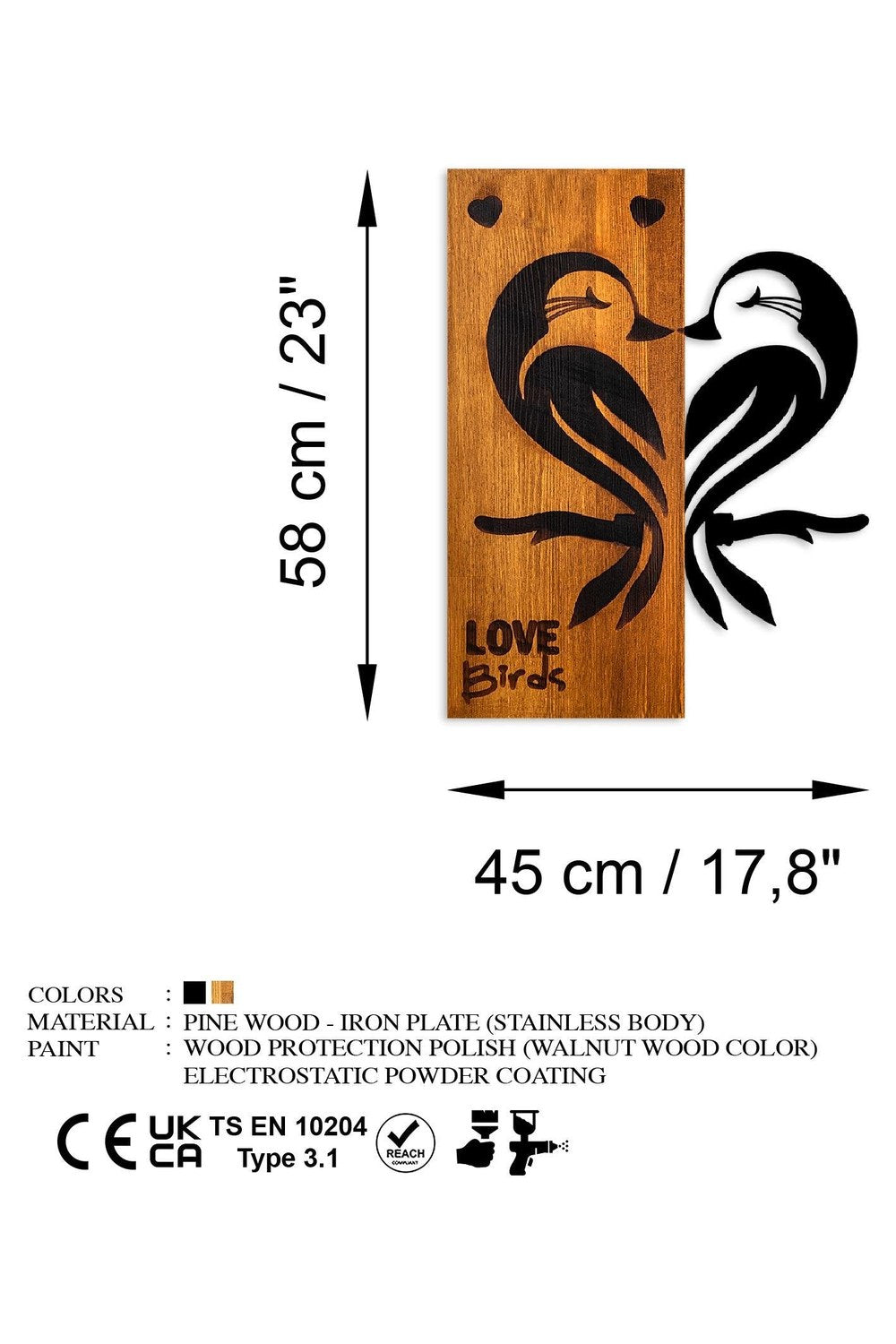 Ma-439 Ahşap Metal Duvar Tablosu - 5