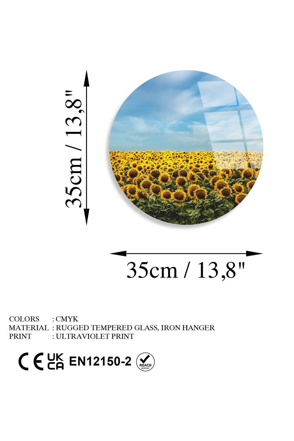 Uv-1155 Baskılı Cam Yuvarlak Duvar Tablosu - 5