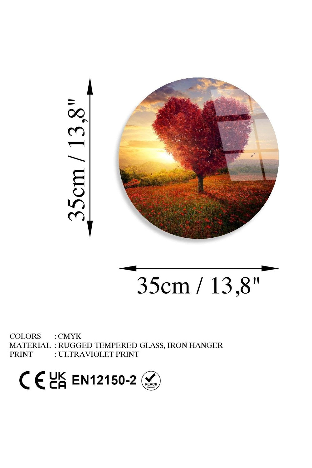 Uv-1147 Baskılı Cam Yuvarlak Duvar Tablosu - 5