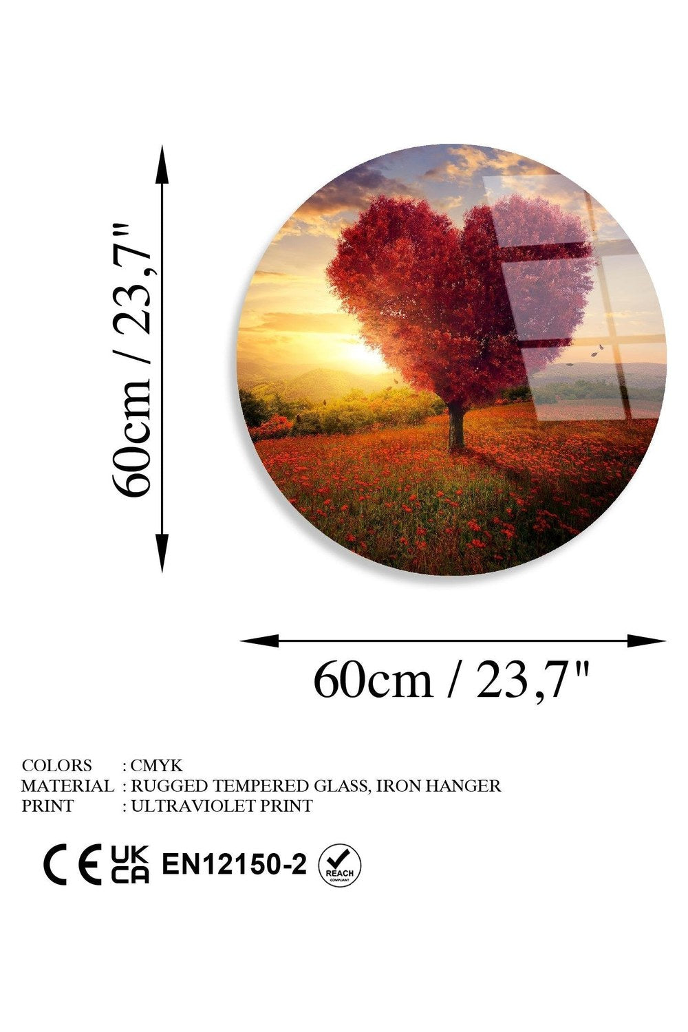 Uv-1127 Baskılı Cam Yuvarlak Duvar Tablosu - 5