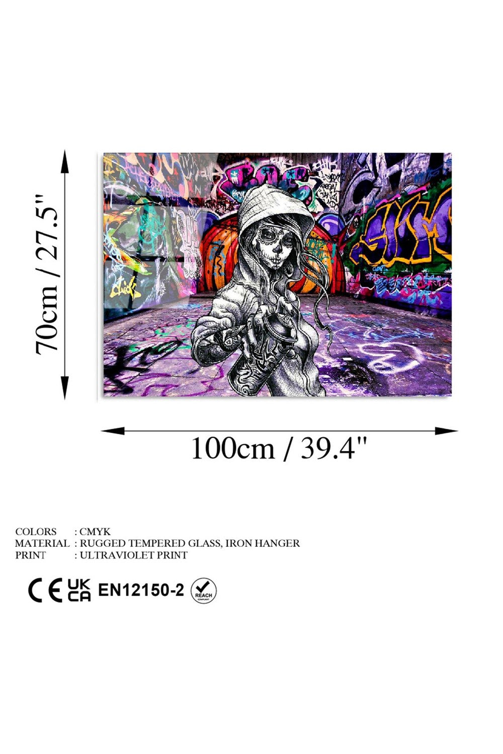 Uv-786 Baskılı Cam Dikdörtgen Duvar Tablosu - 6