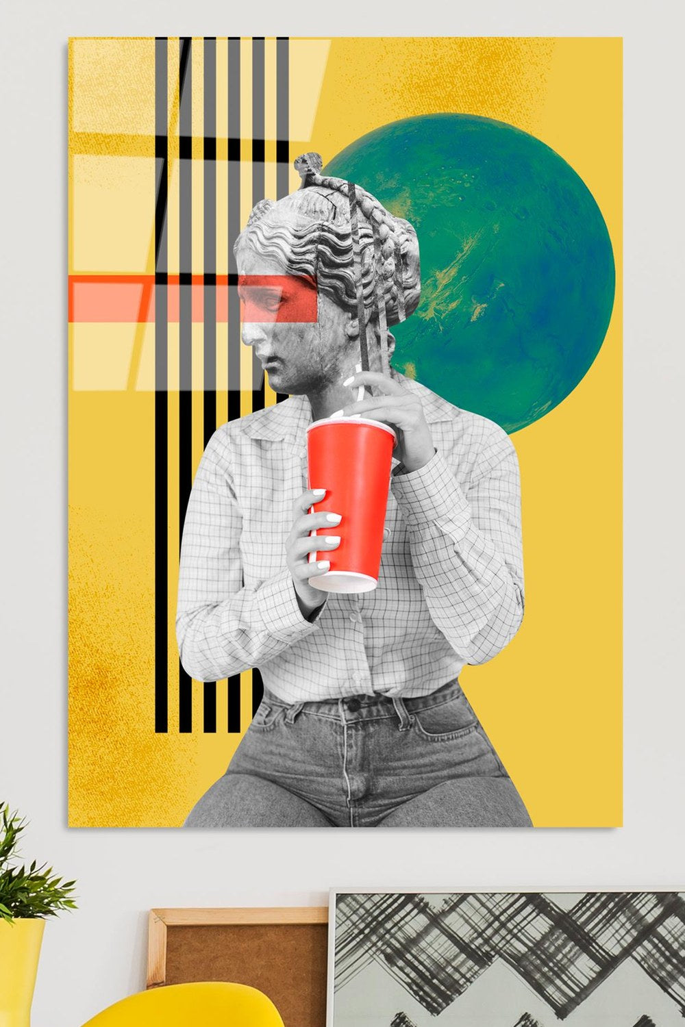 Uv-780 Baskılı Cam Dikdörtgen Duvar Tablosu - 1