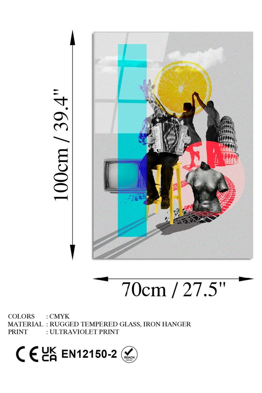 Uv-779 Baskılı Cam Dikdörtgen Duvar Tablosu - 6