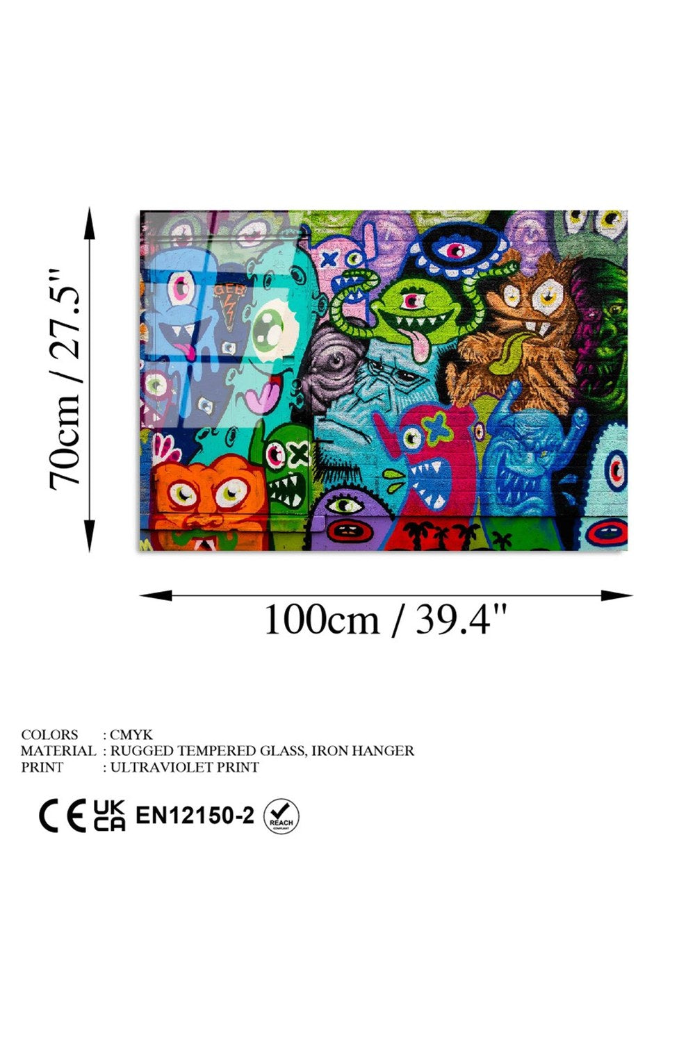 Uv-778 Baskılı Cam Dikdörtgen Duvar Tablosu - 6