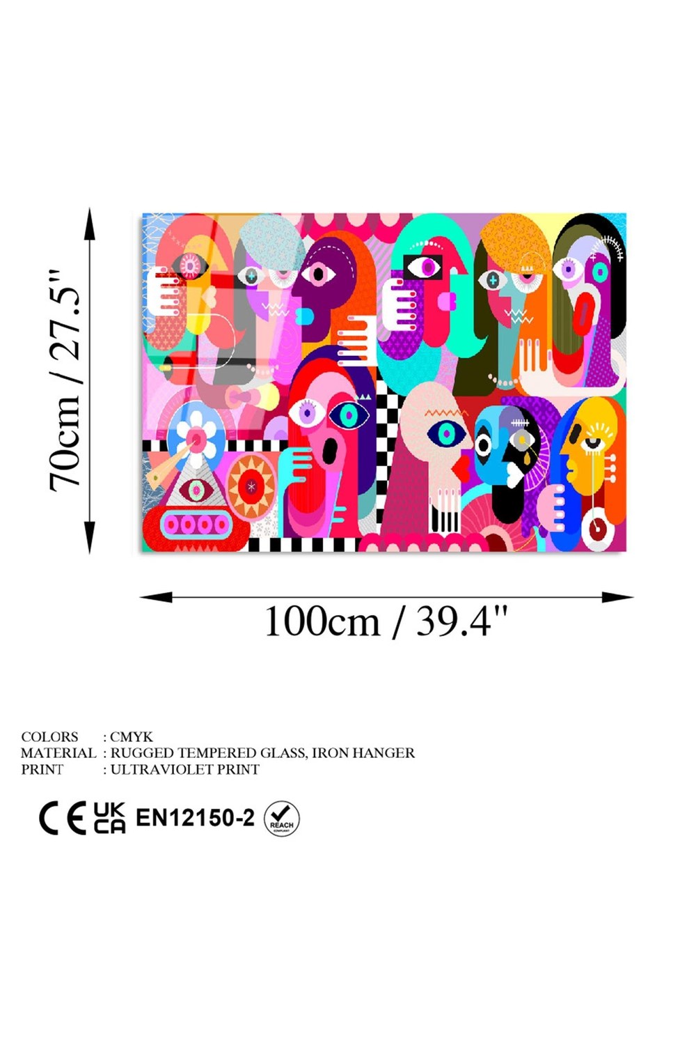 Uv-776 Baskılı Cam Dikdörtgen Duvar Tablosu - 6
