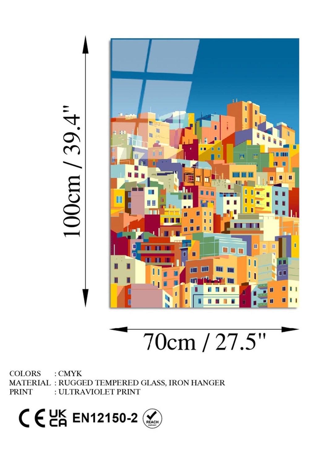 Uv-759 Baskılı Cam Dikdörtgen Duvar Tablosu - 6