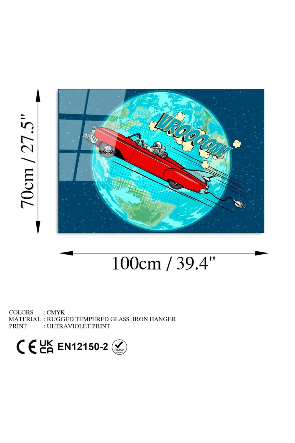 Uv-743 Baskılı Cam Dikdörtgen Duvar Tablosu - 5