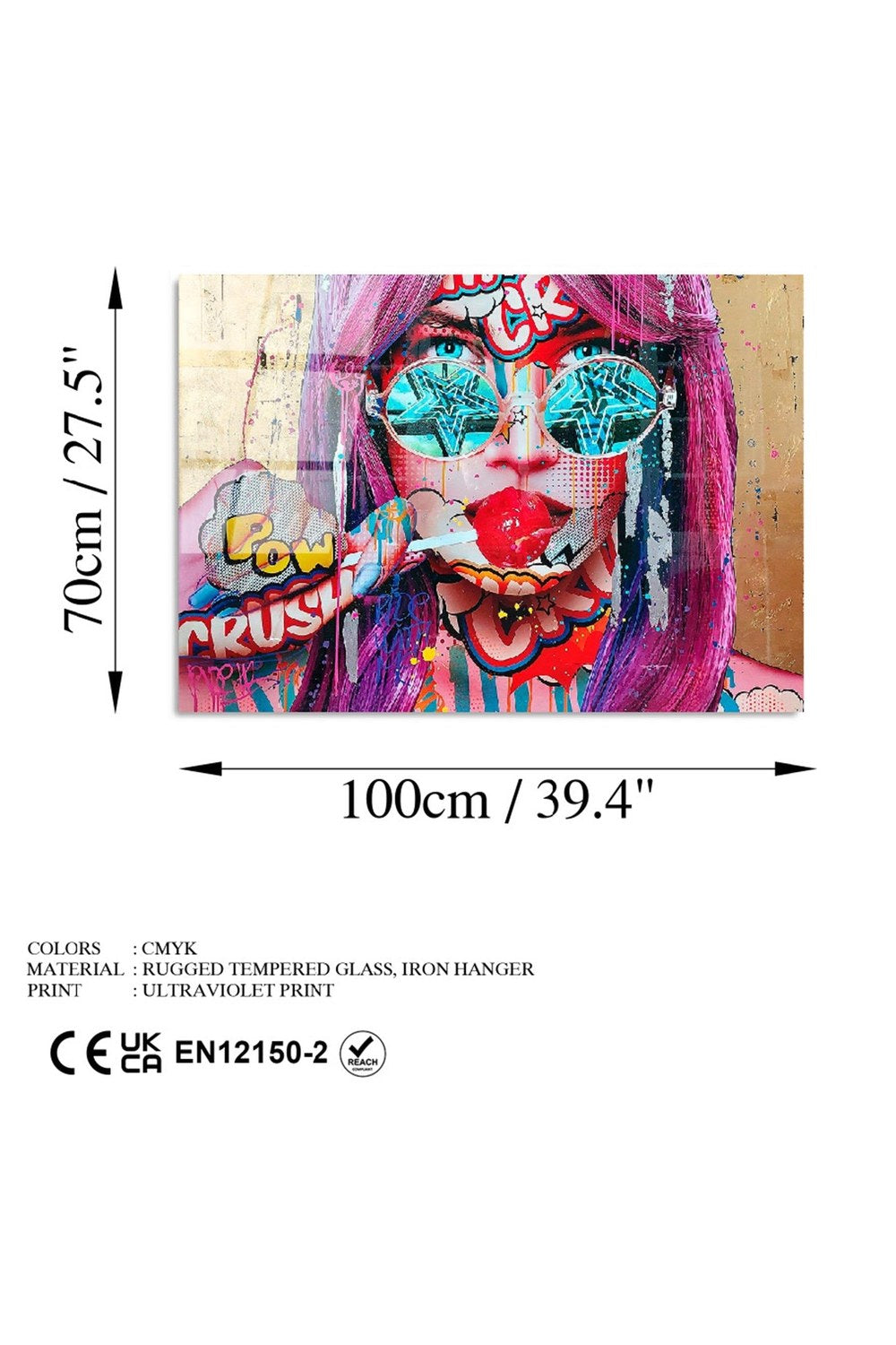 Uv-719 Baskılı Cam Dikdörtgen Duvar Tablosu - 6