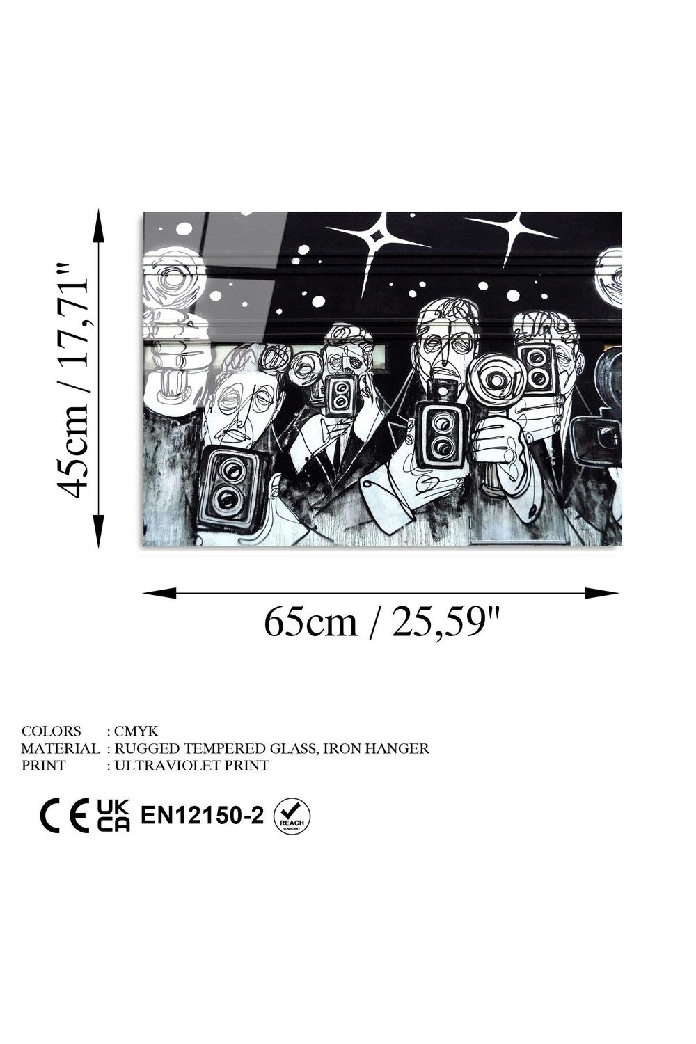 Uv-480 Baskılı Cam Dikdörtgen Duvar Tablosu - 7