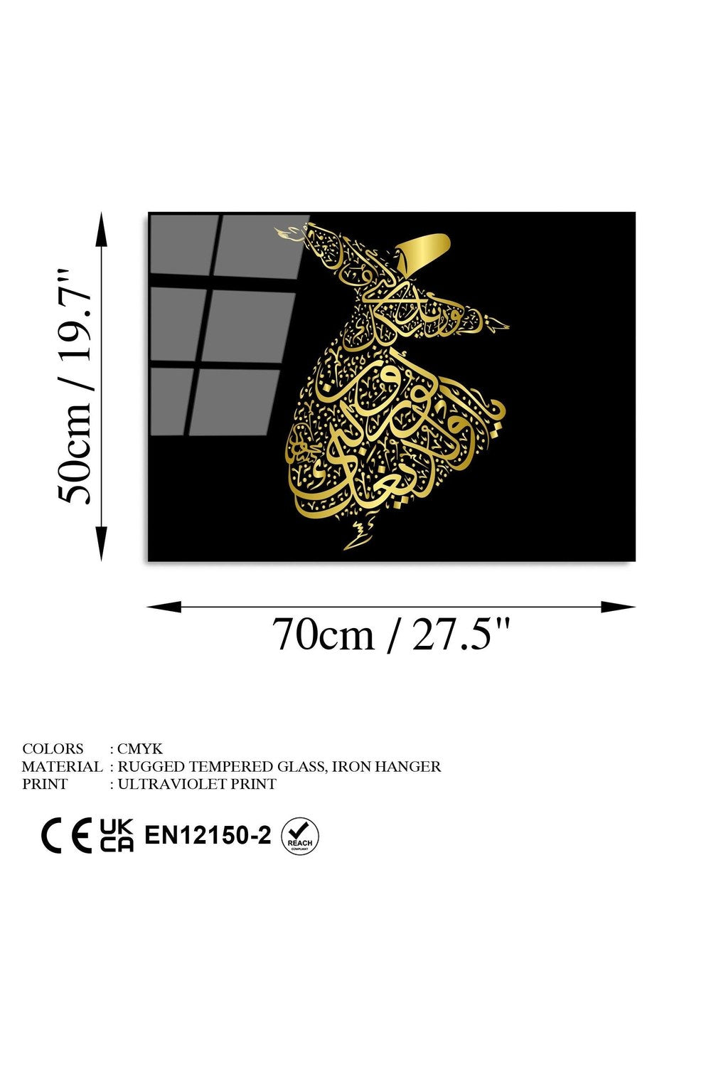 Uv-468 Baskılı Cam Dikdörtgen Duvar Tablosu - 7