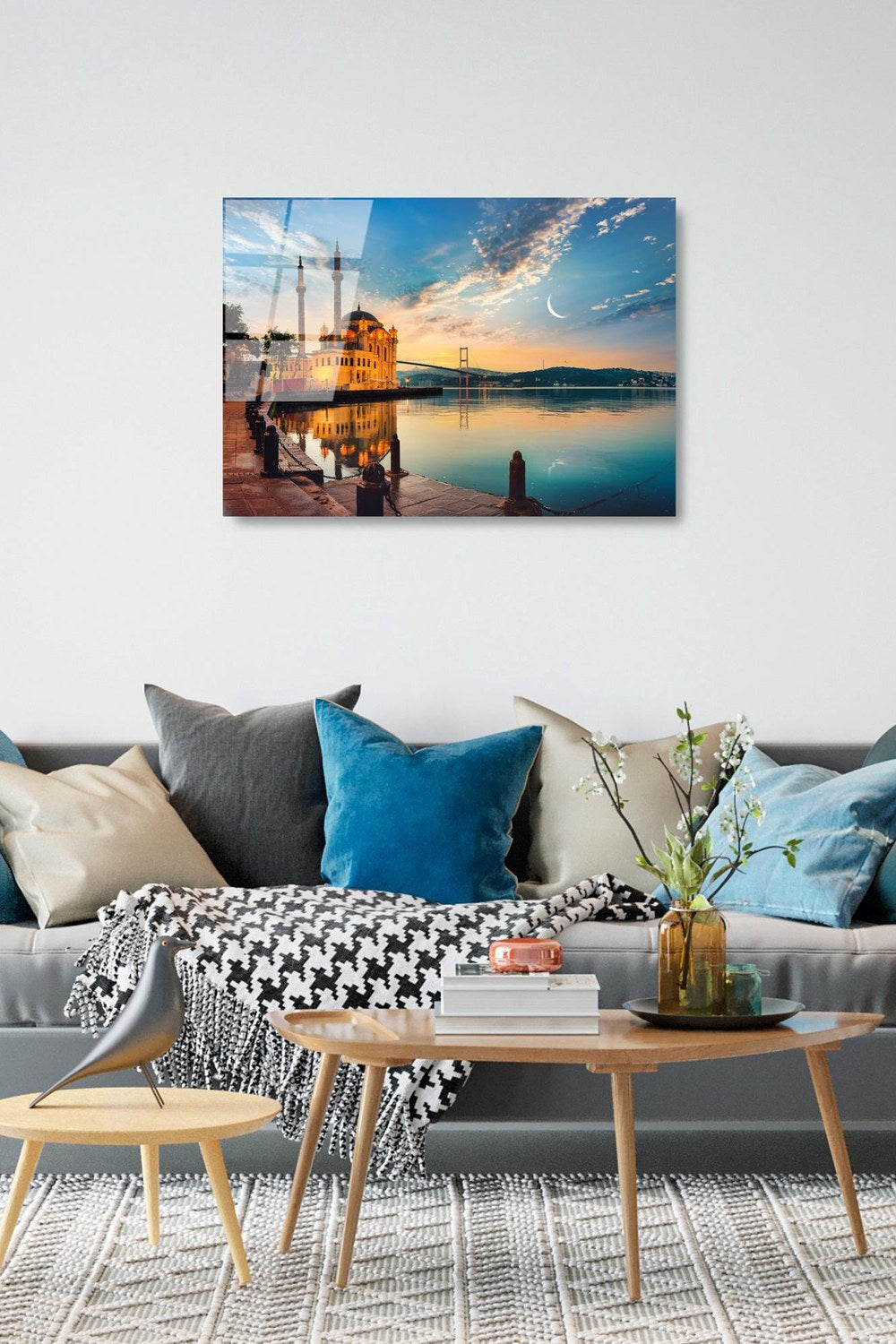 Uv-459 Baskılı Cam Dikdörtgen Duvar Tablosu - 0