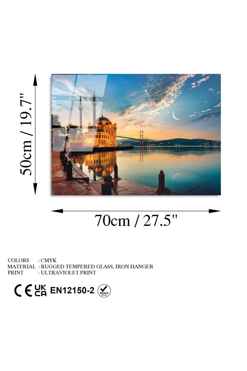Uv-459 Baskılı Cam Dikdörtgen Duvar Tablosu - 7