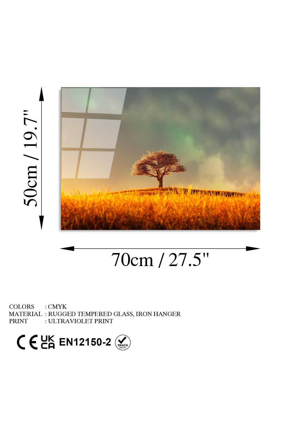 Uv-454 Baskılı Cam Dikdörtgen Duvar Tablosu - 7