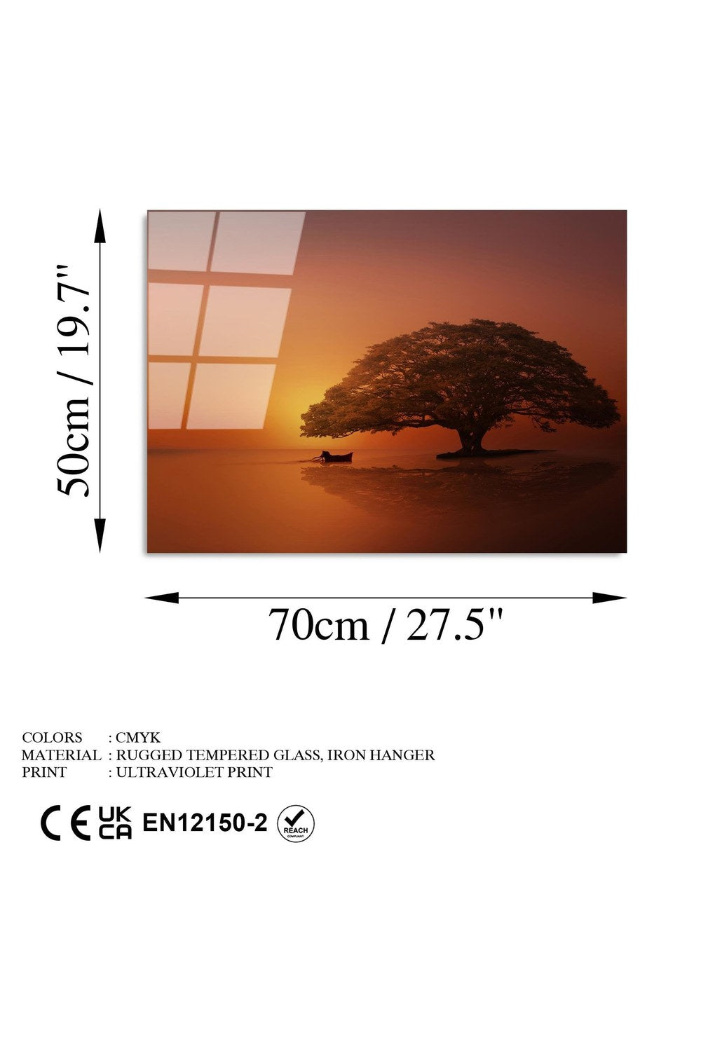 Uv-451 Baskılı Cam Dikdörtgen Duvar Tablosu - 7