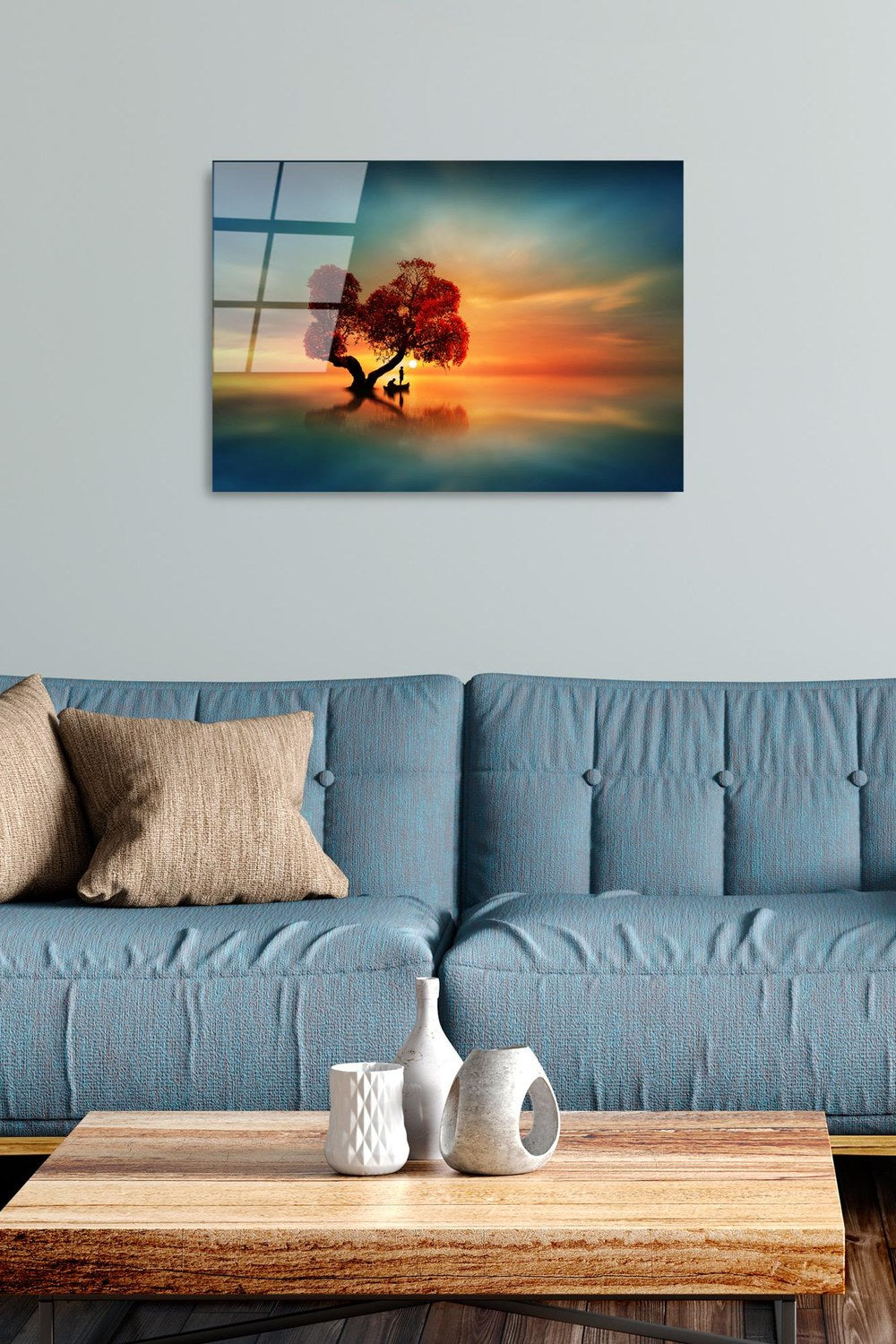Uv-450 Baskılı Cam Dikdörtgen Duvar Tablosu - 0