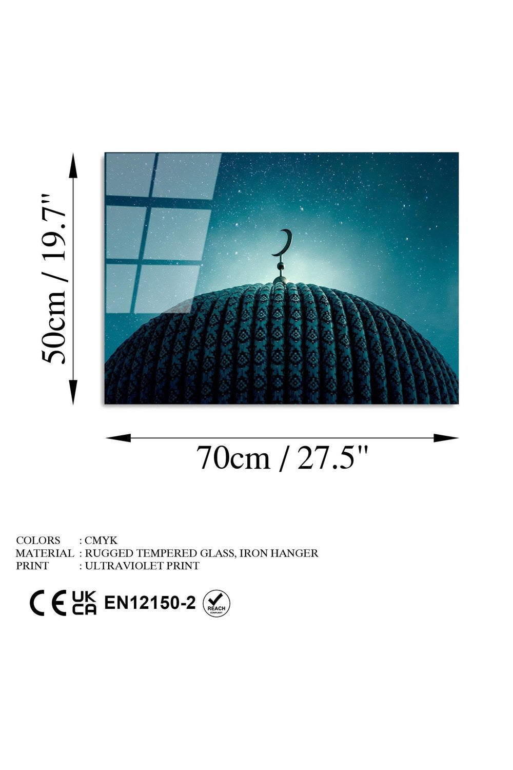 Uv-439 Baskılı Cam Dikdörtgen Duvar Tablosu - 7