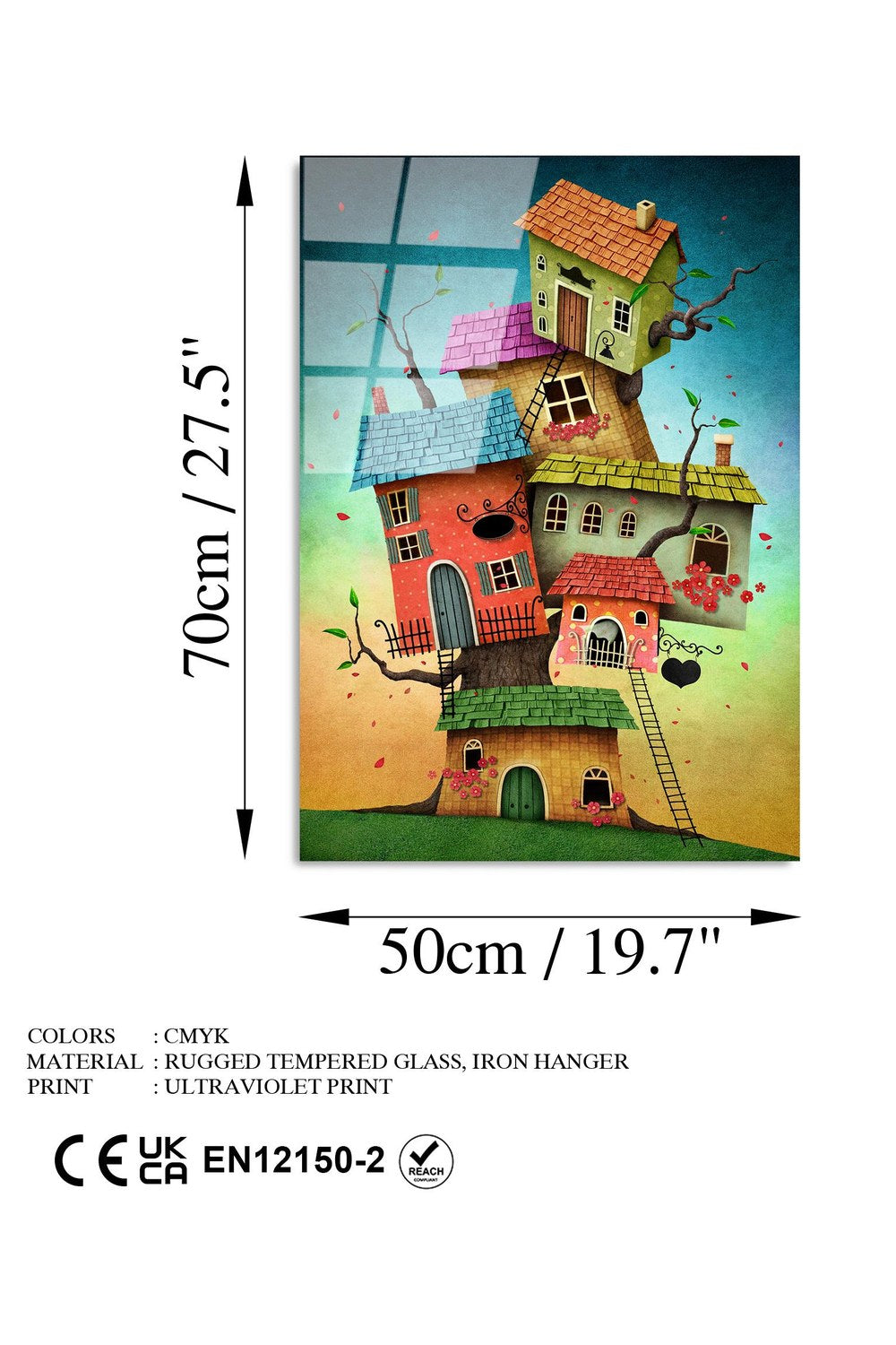 Uv-388 Baskılı Cam Dikdörtgen Duvar Tablosu - 7