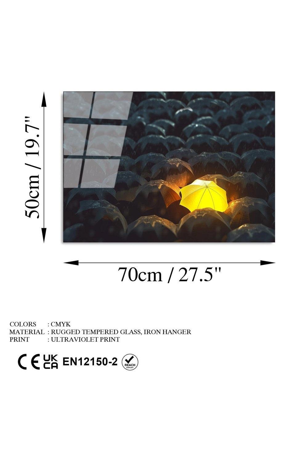 Uv-377 Baskılı Cam Dikdörtgen Duvar Tablosu - 7