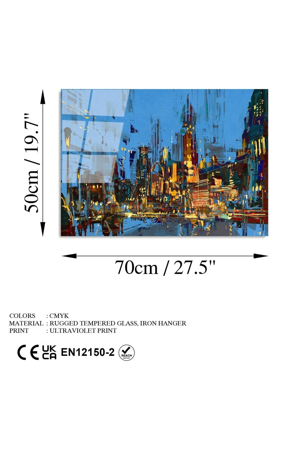 Uv-345 Baskılı Cam Dikdörtgen Duvar Tablosu - 7