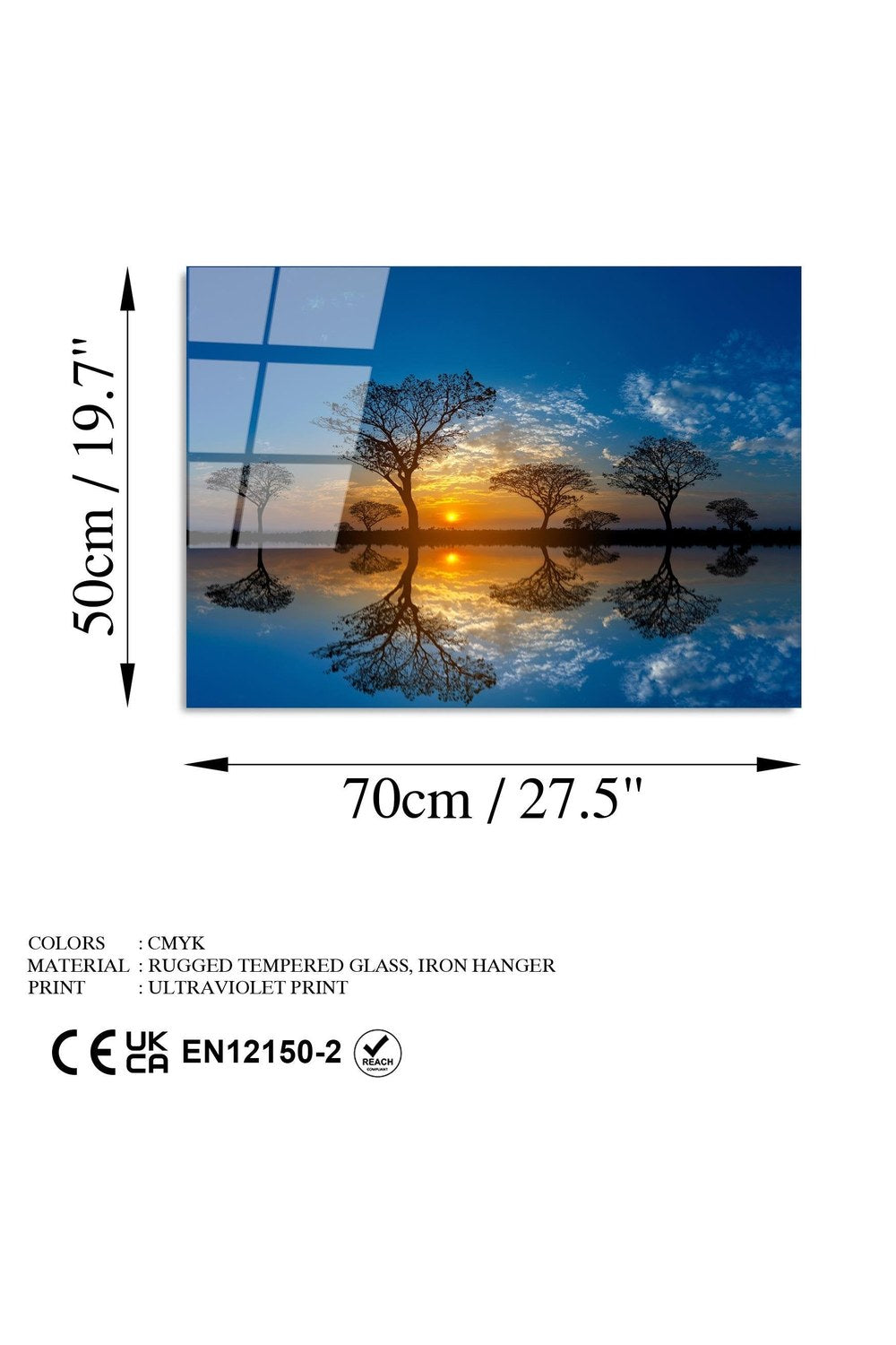 Uv-321 Baskılı Cam Dikdörtgen Duvar Tablosu - 7
