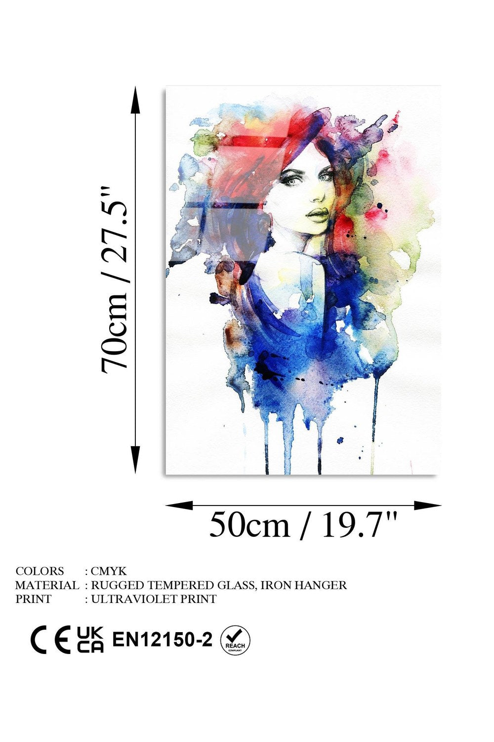 Uv-294 Baskılı Cam Dikdörtgen Duvar Tablosu - 7